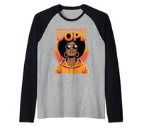 Sin disculpas Dope Afro Woman Empowerment Art Mujeres Hombres Camiseta Manga Raglan
