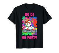 Sin DJ No Hay Fiesta DJ Unicorn Music Festival Rave Camiseta