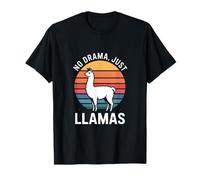 Sin Drama, Solo Llamas Retro Camiseta