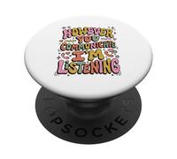 Sin Embargo te comunicas Estoy Escuchando Retro Icons SLP PopSockets PopGrip Adhesivo