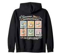 Sin Embargo tu comunicación Estoy Escuchando AAC SLP Goose Silly Sudadera con Capucha