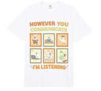 Sin Embargo Usted Comunicación Estoy Escuchando AAC SLP Goose Comfort Colors Adult Heavyweight T-Shirt