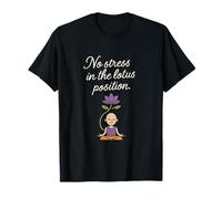 Sin estrés Lotus Yoga Mindfulness Diseño Camiseta