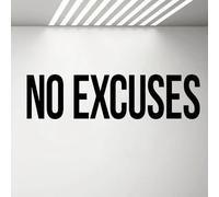 Sin excusas Automotivación Cita Gimnasio Calcomanía de pared de vinilo Entrenamiento Fitness Pegatina de pared Deporte Hogar Gimnasio Decoración de interiores 106x28 Cm
