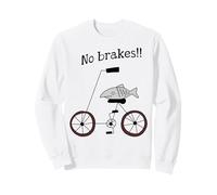 Sin Frenos Pescado Montando Una Bicicleta Humor Tonto Raro Sudadera