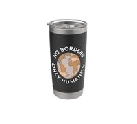 Sin Fronteras Solo Humanidad Paz Pro Inmigración Vaso térmico de acero inoxidable de doble pared