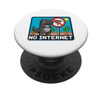 Sin Internet. Divertido Dinosaurio T-Rex, Pixel Art, Estilo de Juego de cómic PopSockets PopGrip Adhesivo