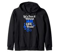 Sin Jace Life Would B Flat Music Lover Nombre Sudadera con Capucha