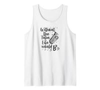 Sin la Tuba Life Would B Flat Juego de Palabras de música Camiseta sin Mangas