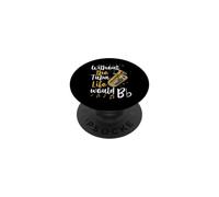 Sin la Tuba Life Would B Flat Juego de Palabras de música PopSockets PopGrip Adhesivo