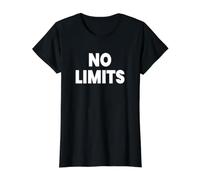 Sin Límites Camiseta gráfica económica, Mujer, Negro, XS
