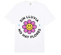 Sin Lluvia No Hay Flores con Diseño Floral Feliz Comfort Colors Adult Heavyweight T-Shirt