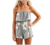 Sin Mangas Bandeau para Niñas para Verano Casual Sin Cuello En Lazo Frontal con Botones Frontales Jugar Al Aire 2-15 Años Dos Conjunto Una Pieza Camiseta Pantalón Corto Tallas Tres hasta Ocho Años