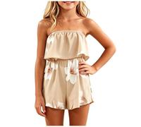 Sin Mangas Bandeau para Niñas para Verano Casual Sin Cuello En Lazo Frontal con Botones Frontales Jugar Al Aire 2-15 Años Dos Conjunto Una Pieza Camiseta Pantalón Corto Tallas Tres hasta Ocho Años