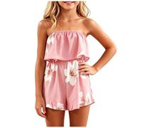 Sin Mangas Bandeau para Niñas para Verano Casual Sin Cuello En Lazo Frontal con Botones Frontales Jugar Al Aire 2-15 Años Dos Conjunto Una Pieza Camiseta Pantalón Corto Tallas Tres hasta Ocho Años