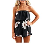 Sin Mangas Bandeau para Niñas para Verano Casual Sin Cuello En Lazo Frontal con Botones Frontales Jugar Al Aire 2-15 Años Dos Conjunto Una Pieza Camiseta Pantalón Corto Tallas Tres hasta Ocho Años