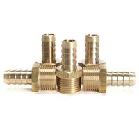 Sin Marca 1/2" Macho BSPP x 1/2"(12mm) Latón de conector de manguera de lengüeta de combustible, gas, agua (5 piezas)
