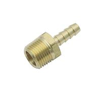Sin Marca 3/8" Macho BSPP x 1/4"(6mm) Latón de conector de manguera de lengüeta de combustible, gas, agua (5 piezas)