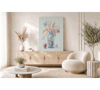 Sin marco Cuadros Decoracion Enmarcados, Estilo naturaleza muerta retro Cuadros, Impresiones Flores, hojas y ramas frascos vidrio Láminas Sobre Lienzo para Salones Dormitorios Decoracion 80 x 120 cm