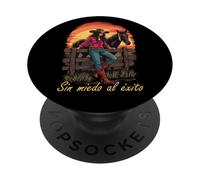 Sin Miedo Al Éxito Vaquero Rodeo Mexicano PopSockets PopGrip Adhesivo