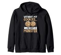 Sin mis galletas soy solo un monstruo Sudadera con Capucha