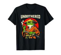 Sin molestos Samurai Rana Vintage Japonés Zen Sapo Meme Camiseta