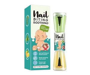 Sin morderse las uñas, 10 ml de esmalte de uñas para el dedo | Detiene el morderse las uñas líquido amargo natural para los hábitos del bebé salud