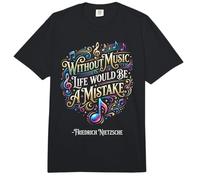 Sin música la Vida sería un Error Friedrich Nietzsche Comfort Colors Adult Heavyweight T-Shirt