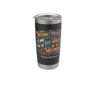 Sin música, la vida sería un error Friedrich Nietzsche Vaso térmico de acero inoxidable de doble pared