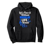 Sin Nicholas Life Would B Flat Music Lover Nombre Sudadera con Capucha