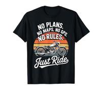 Sin Planes Sin mapas No GPS Sin Reglas Solo Viaje - Biker Rider Camiseta