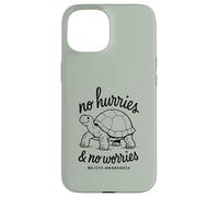 SIN PRESIONES Y NO Preocupes ME/CFS Conciencia - Tortuga - Negro Carcasa para iPhone 15