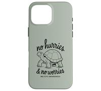 SIN PRESIONES Y NO Preocupes ME/CFS Conciencia - Tortuga - Negro Carcasa para iPhone 16 Pro MAX