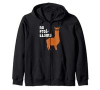 Sin Problema Llama Chiste Animal con Gafas Genial Sudadera con Capucha