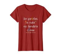 Sin Profes, La Vida No Tendría Clase Camiseta, Mujer, Arándano, XL
