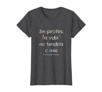 Sin Profes, La Vida No Tendría Clase Camiseta, Mujer, Jaspeado Oscuro, XL