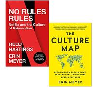 Sin reglas, reglas Netflix y la cultura de la reinvención de Reed Hastings y Culture Map de Erin Meyer, conjunto de colección de 2 libros