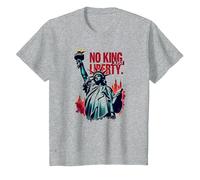 Sin Rey, Solo Libertad Camiseta, Niños, Gris Jaspeado, 10 años