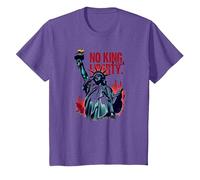 Sin Rey, Solo Libertad Camiseta, Niños, Morado Jaspeado, 10 años