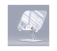 (Sin rotación) Soporte para computadora portátil con rotación de 360, soporte en aluminio regulable,