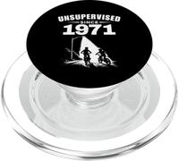 Sin supervisión Desde 1971 Retro 70s 80s Kid Nostalgia Cumpleaños PopSockets PopGrip para MagSafe