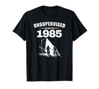 Sin supervisión Desde 1985 Retro 80s Kid Nostalgia Cumpleaños Camiseta
