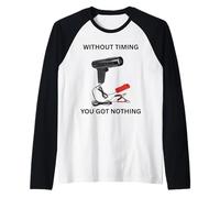 SIN Tiempo NO Tienes Nada Garaje mecánico Divertido Camiseta Manga Raglan