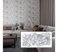 Sin título paneles de pared 3D PVC | Erret Pierre - 1-20 Paneles - 0.5-10 m² | Para sala de estar, cocina y baño | Fácil instalación DIY (10, gres grafito)