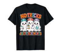 Sin Trucos, Solo Tratamiento, diversión, enfermería, Espeluznante, Enfermera, Halloween Camiseta