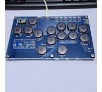 Sin varilla para ARCADE SKY2040 Pro para A4 para controladores Hitbox, controlador de juego de lucha sin palanca con función turbo, soporte SOCD intercambiable en caliente (gris transparente)