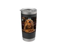 Sin vergüenza Golden Retriever Hamburguesa Comida Amante Vaso térmico de acero inoxidable de doble pared