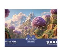 Sin Village 1000 Piezas Cartón Fuerte Rompecabezas Storybook Cottage Imágenes Vibrantes Juego Familiar Puzzle para Niños Pequeños 38x26cm/1000pcs