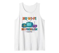 Sin Wi-Fi No Hay Problema - Retro Dial Up Tech Nostalgia Camiseta sin Mangas
