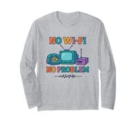 Sin Wi-Fi No Hay Problema - Retro Dial Up Tech Nostalgia Manga Larga